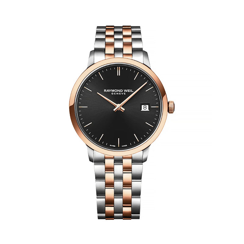 Raymond Weil Two-Toned Gents Toccata Round Black Dial Stainless Steel
