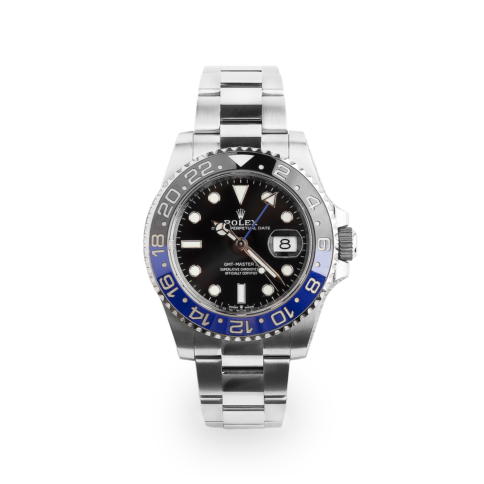 Rolex Gents 2022 The Oyster Perpetual GMT-Master II in Oystersteel Also Know As ''Batman''