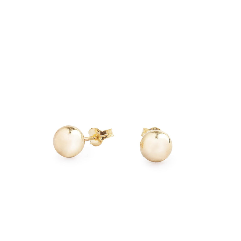 Round Stud Earrings in 9ct Yellow Gold