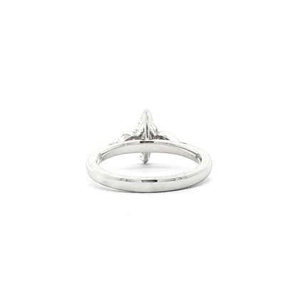 C0.71ct S0.32ct G vs1 Marquise Natural Diamond Ring With Pear Side Diamonds Set In 18ct White Gold
