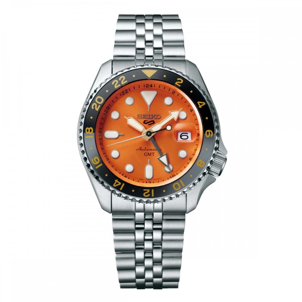 Seiko 5 Gents 'Mikan Orange' GMT SKX Sports Watch