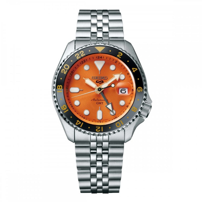 Seiko 5 Gents 'Mikan Orange' GMT SKX Sports Watch