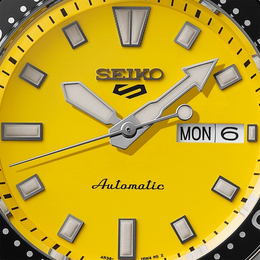 Seiko 5 Gents SKX Sports Watch with Yellow Dial