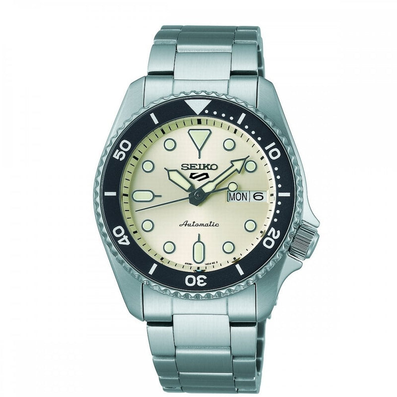 Seiko 5 Sports Automatic Silver DayDate on Stainless Steel Bracelet