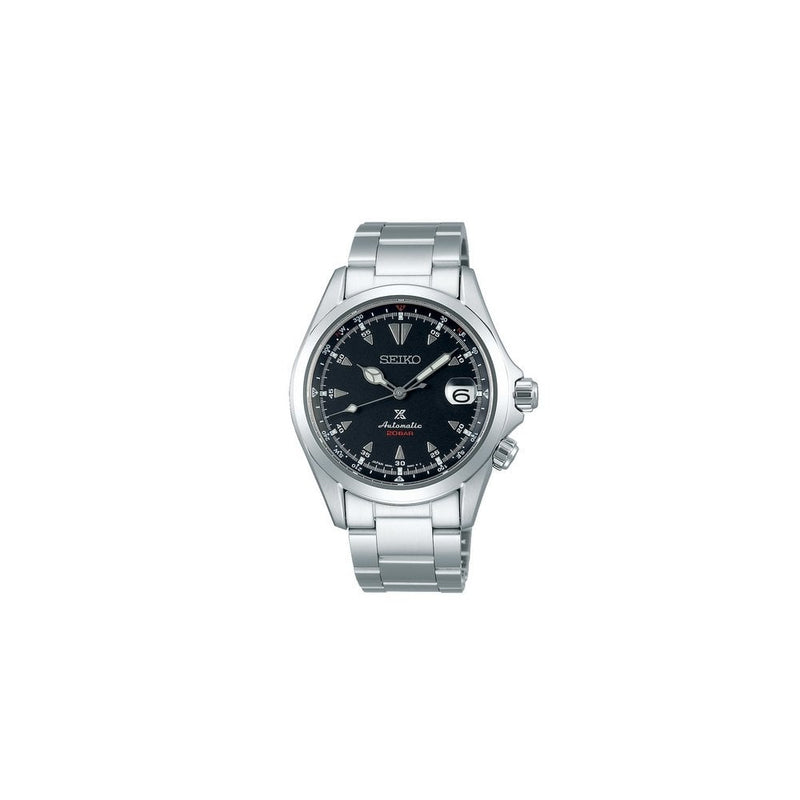 Seiko Gents Automatic Alpinist Black Dial on Stainless Steel Bracelet