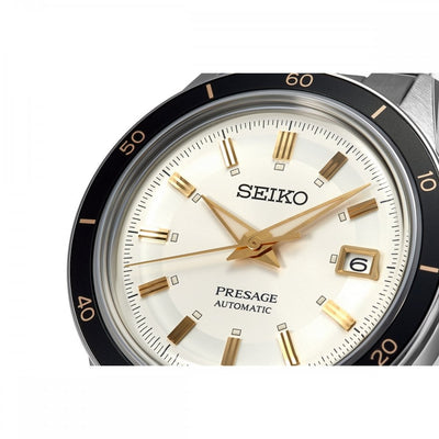 Seiko Gents Automatic Prestage 60s Style Ivory Dial on Stainless Steel Bracelet