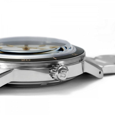 Seiko Gents Automatic Prestage 60s Style Ivory Dial on Stainless Steel Bracelet