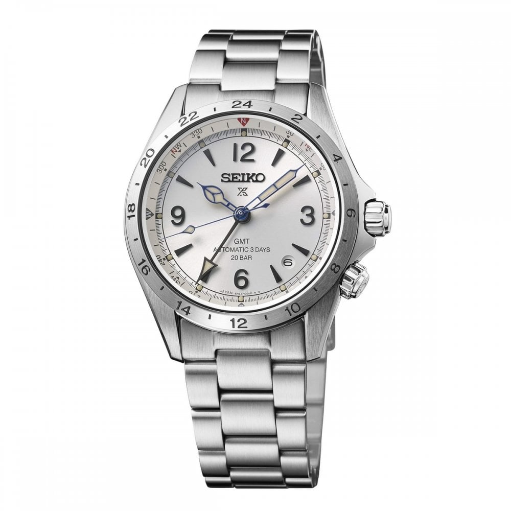 Seiko Gents Limited Edition Silver Dial Alpinist on Stainless Steel Bracelet