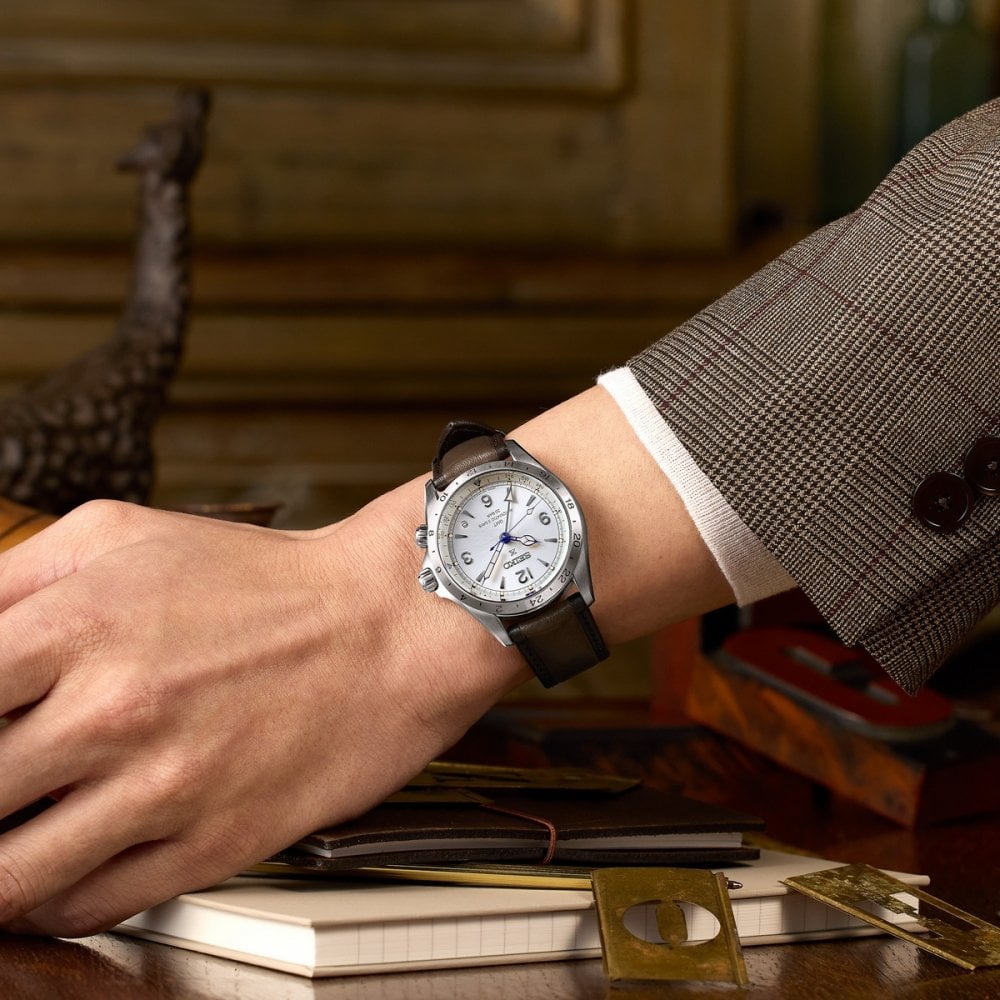 Seiko Gents Limited Edition Silver Dial Alpinist on Stainless Steel Bracelet