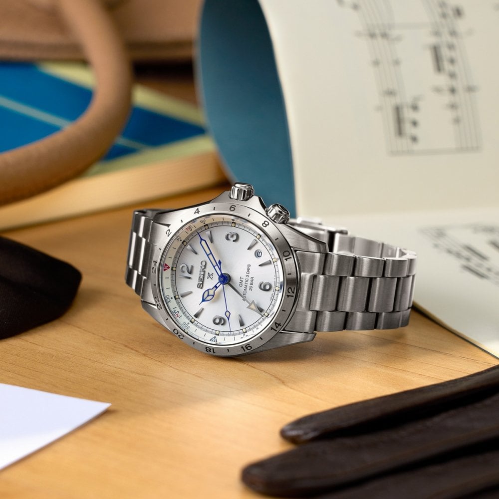 Seiko Gents Limited Edition Silver Dial Alpinist on Stainless Steel Bracelet