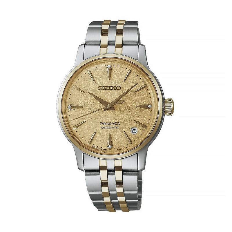 Seiko Gents Presage 'Frozen Daiquiri' Diamond Cocktail Time Two Tone Bracelet Watch