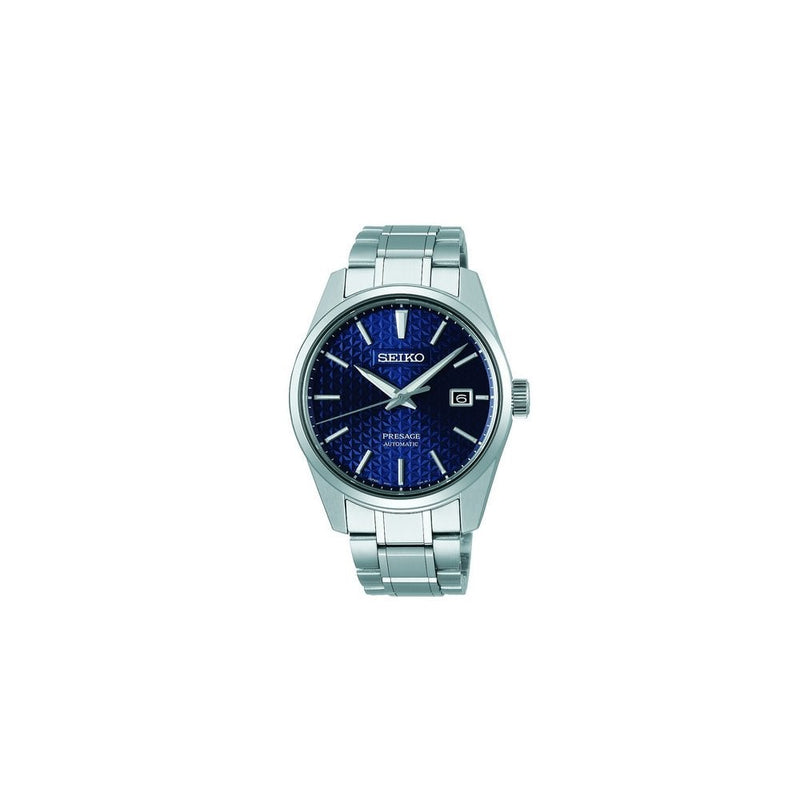 Seiko Gents Presage Sharp Edged Series Watch with Blue Dial in Stainles Steel