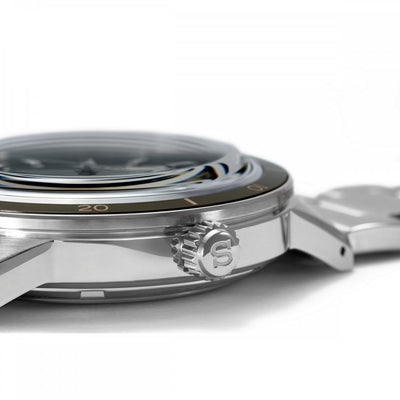 Seiko Gents Presage "Style 60's" Automatic Black Dial in Stainless Steel