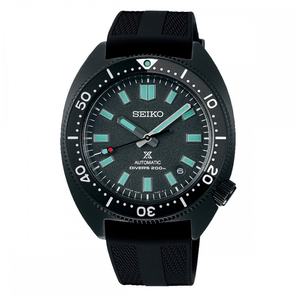 Seiko Gents Prospex Black Series ''Night' Limited Edition Turtle 41mm with Black Silicone Strap