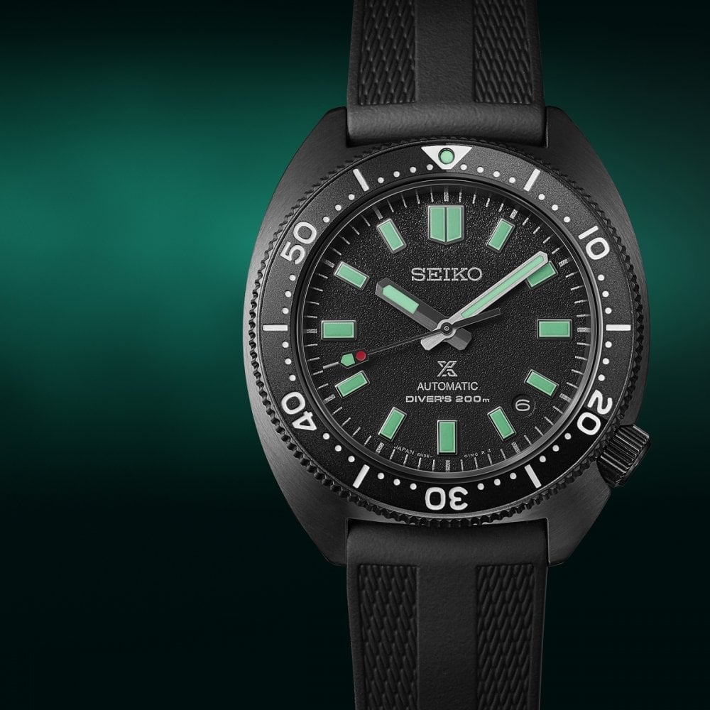 Seiko Gents Prospex Black Series ''Night' Limited Edition Turtle 41mm with Black Silicone Strap