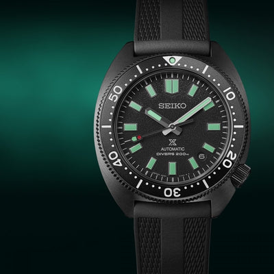 Seiko Gents Prospex Black Series ''Night' Limited Edition Turtle 41mm with Black Silicone Strap