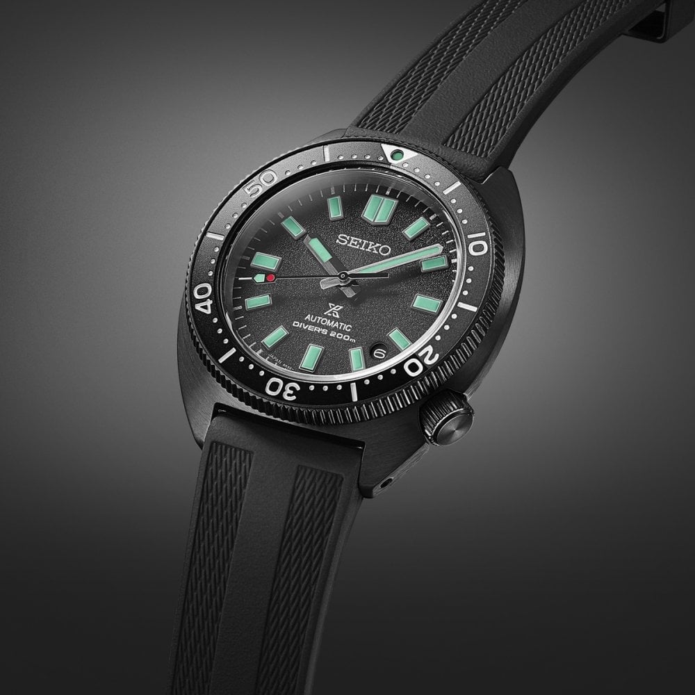 Seiko Gents Prospex Black Series ''Night' Limited Edition Turtle 41mm with Black Silicone Strap