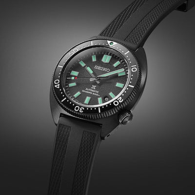 Seiko Gents Prospex Black Series ''Night' Limited Edition Turtle 41mm with Black Silicone Strap