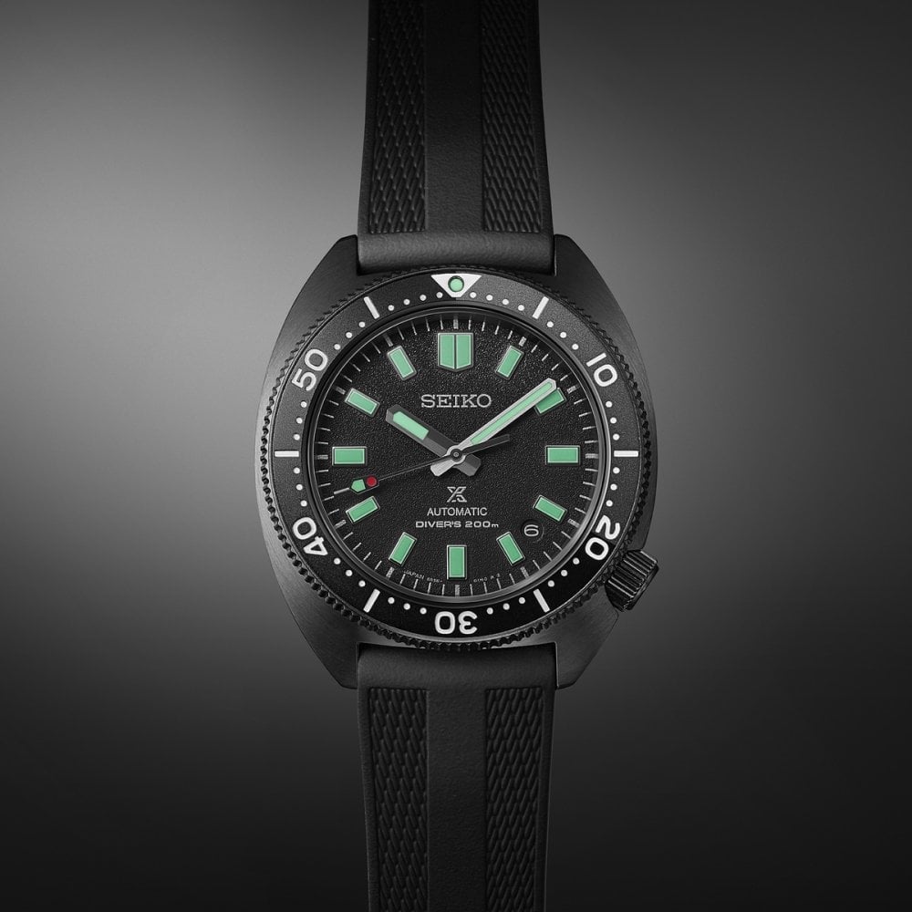 Seiko Gents Prospex Black Series ''Night' Limited Edition Turtle 41mm with Black Silicone Strap