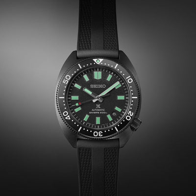 Seiko Gents Prospex Black Series ''Night' Limited Edition Turtle 41mm with Black Silicone Strap