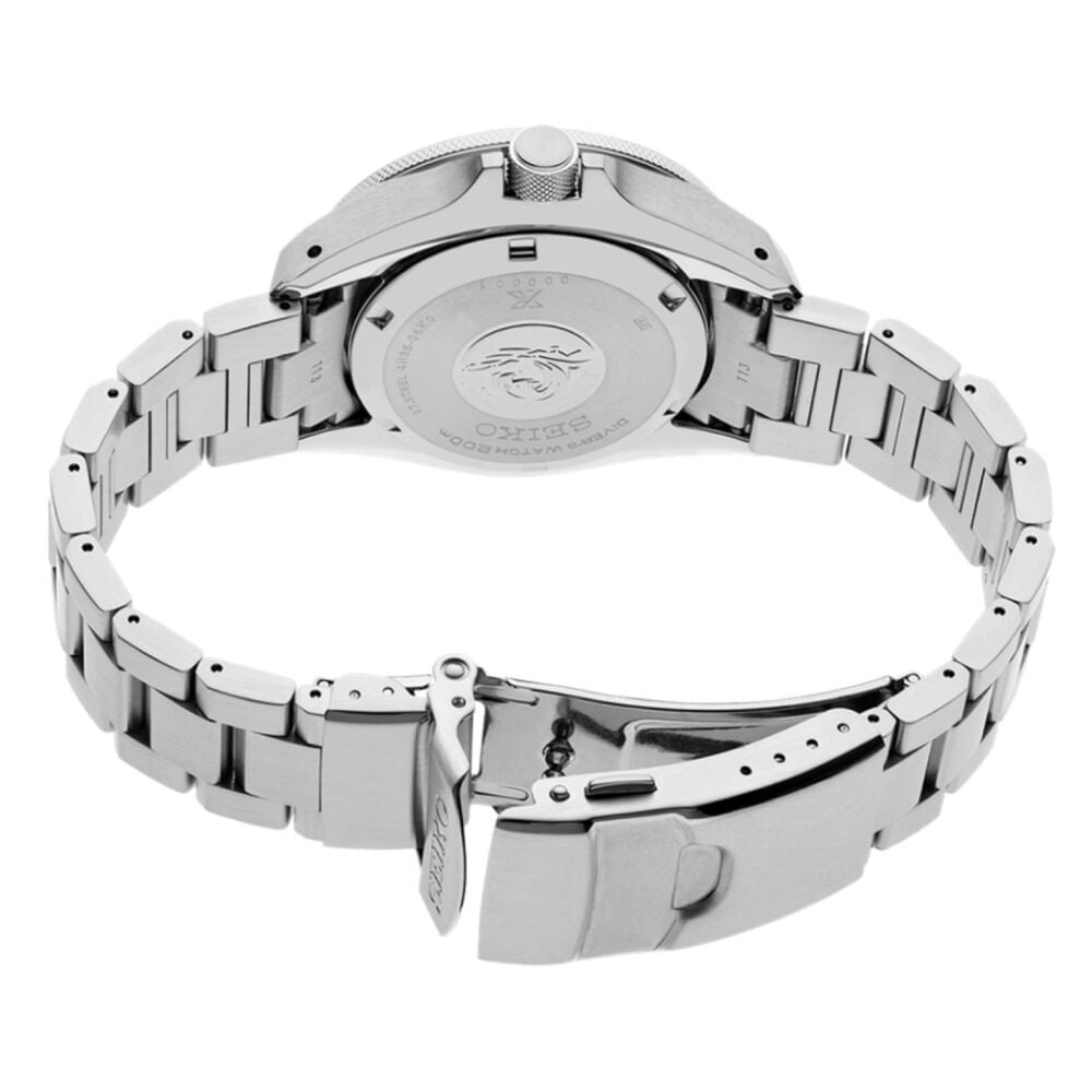 Seiko Gents Prospex Divers Watch with Red Dial in Stainless Steel