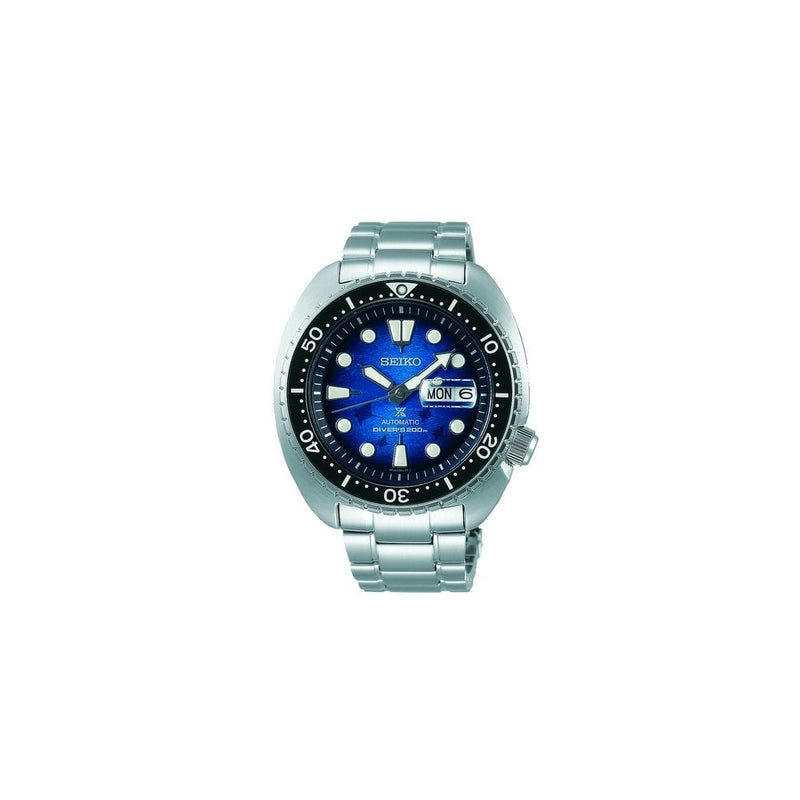 Seiko Gents Prospex Save The Ocean Turtle Scuba Divers Watch with Blue Dial in Stainless Steel