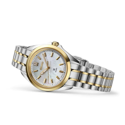 Seiko LadiesTwo Tone Mother Of Pearl Prospex on Stainless Steel Bracelet