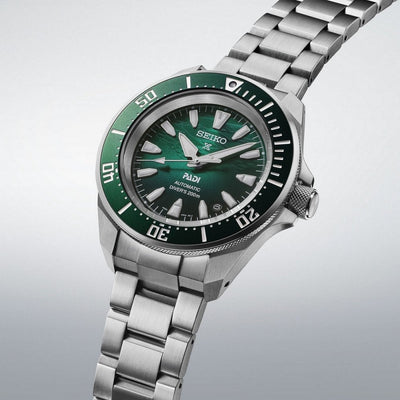 Seiko PADI Prosex Gents Automatic Green Dial on Stainless Steel Bracelet