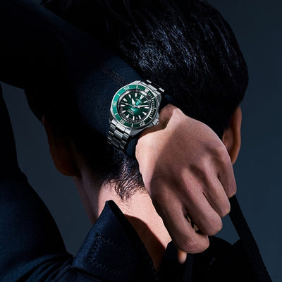 Seiko PADI Prosex Gents Automatic Green Dial on Stainless Steel Bracelet