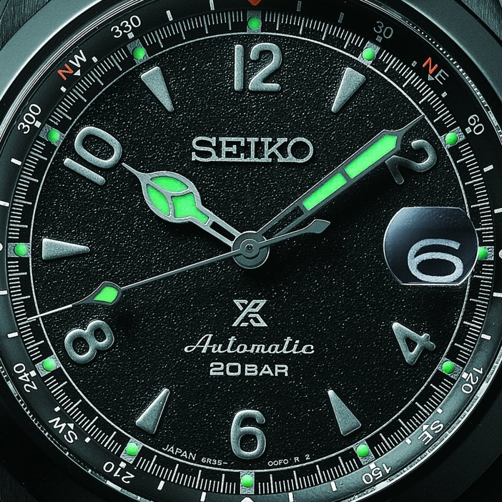 Seiko Prospex The Black Series Limited Edition Alpinist 39.5mm, Black Dial on Stainless Steel Strap