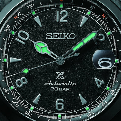 Seiko Prospex The Black Series Limited Edition Alpinist 39.5mm, Black Dial on Stainless Steel Strap