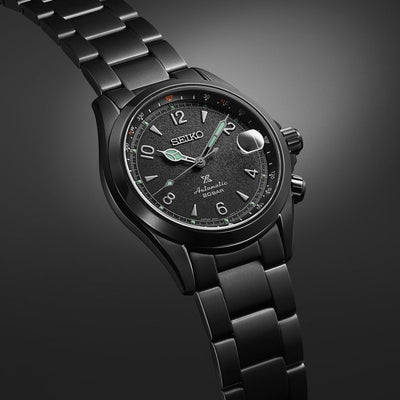 Seiko Prospex The Black Series Limited Edition Alpinist 39.5mm, Black Dial on Stainless Steel Strap