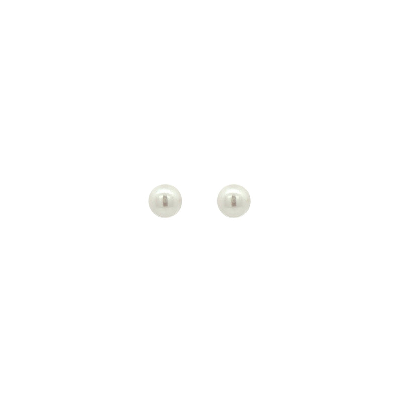 Small Cultured Pearl Earrings in 9ct White Gold