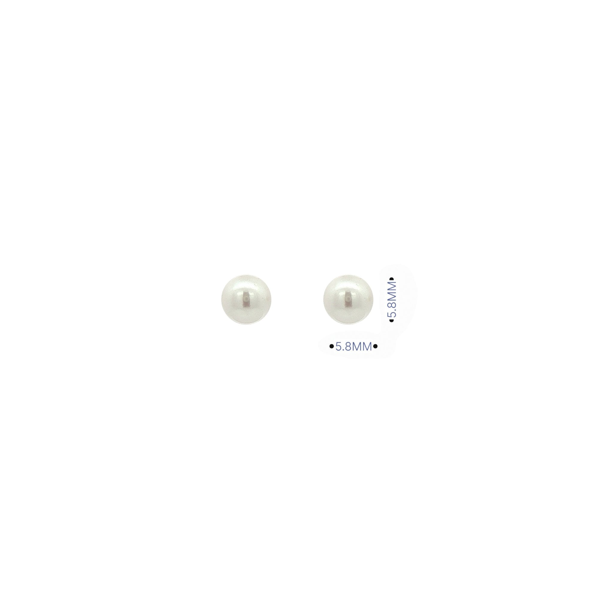 Small Cultured Pearl Earrings in 9ct White Gold