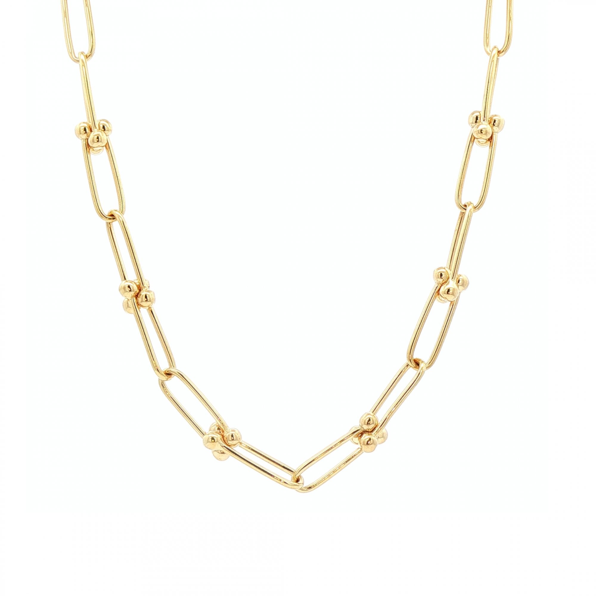 Small Industrial Link Necklace in 9ct Gold