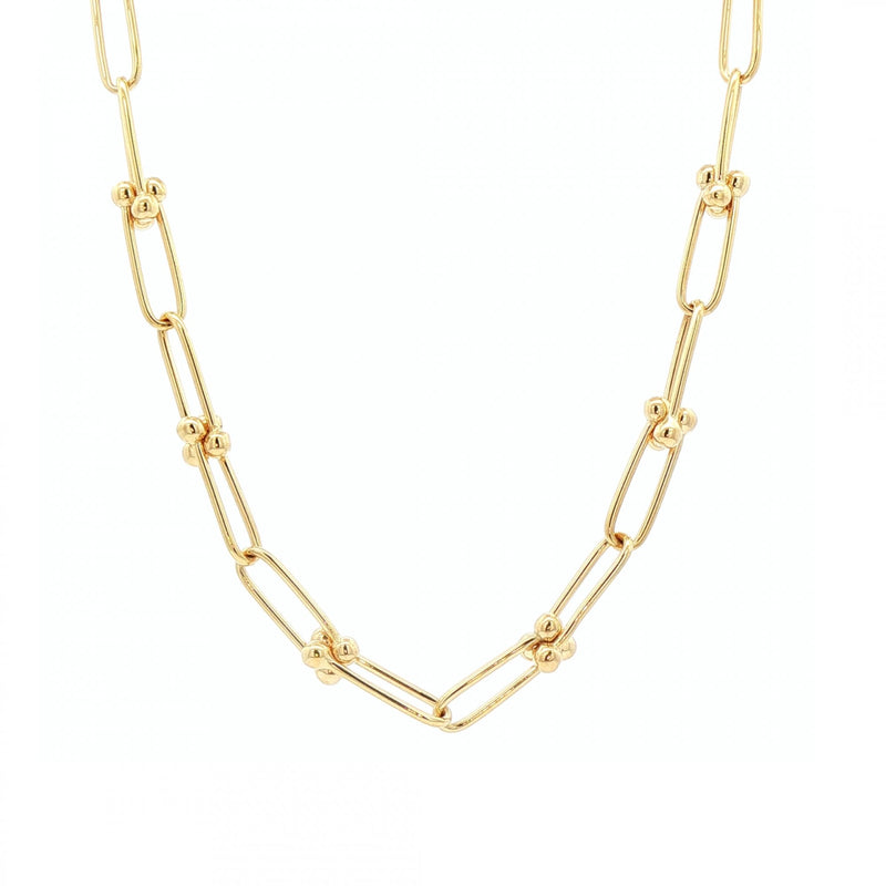 Small Industrial Link Necklace in 9ct Gold