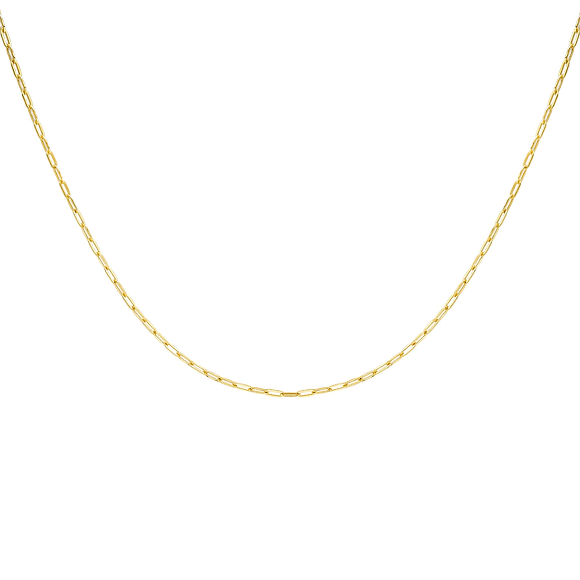 Small Paper Link Style 18 Inch Chain in 9ct Gold