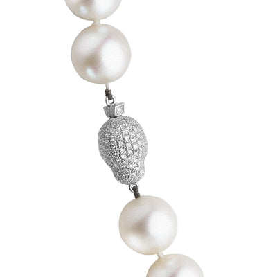 South Sea Pearls With Diamond Set Clasp