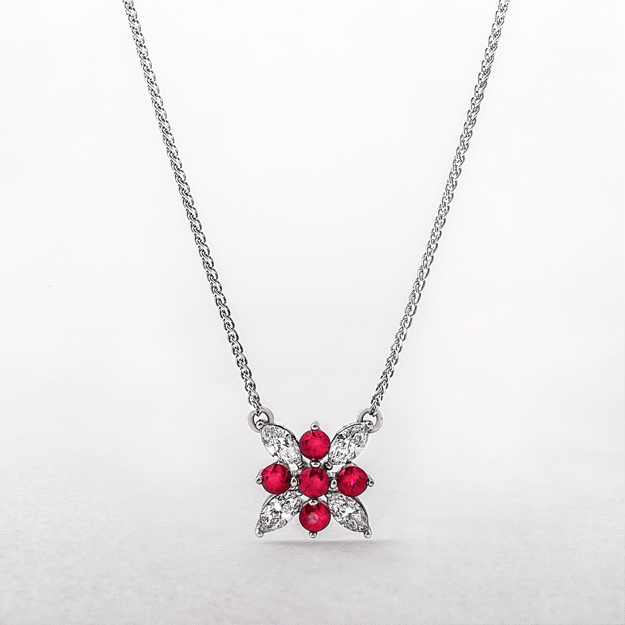 Star 0.66ct Ruby & 0.48ct Diamond Pendant