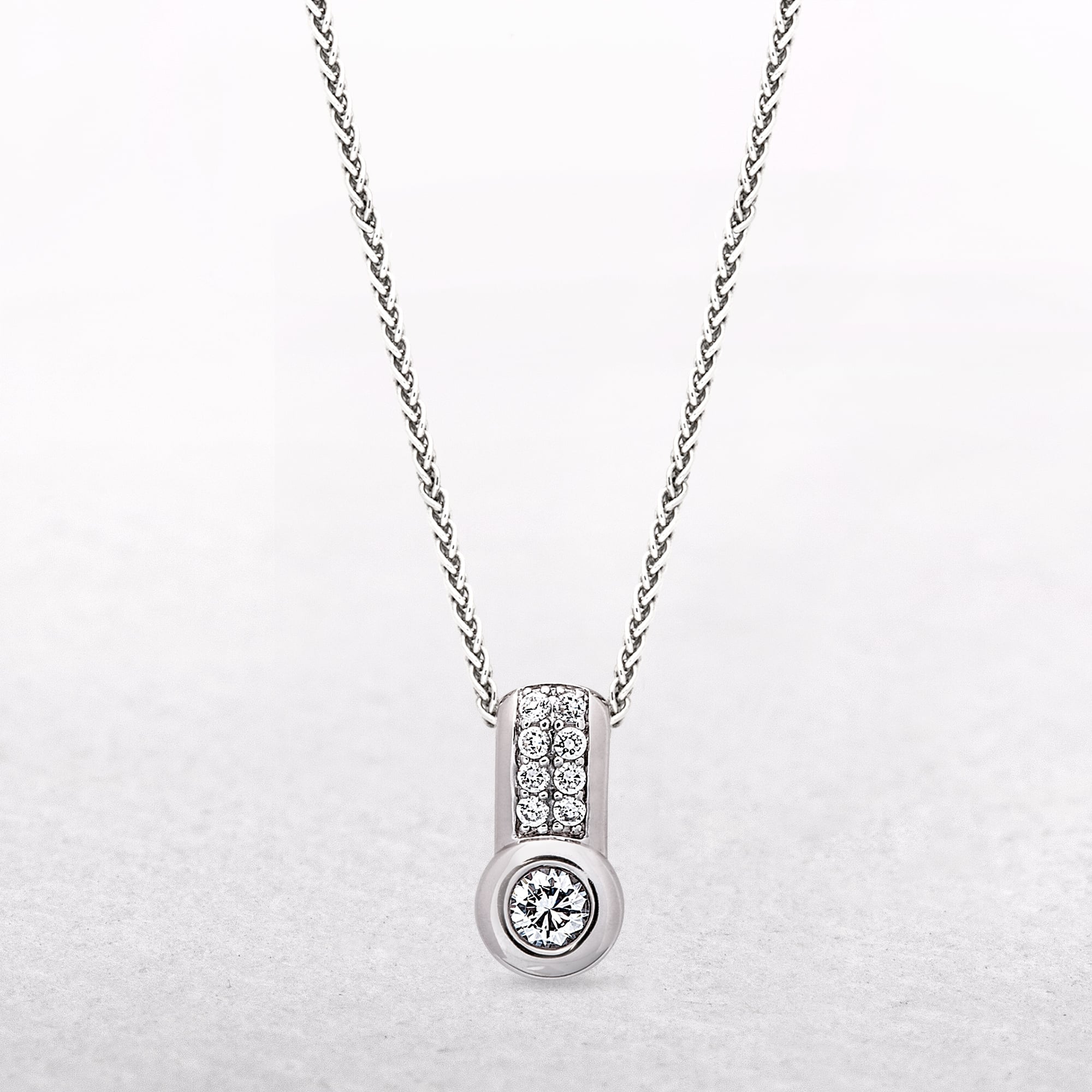 Sterling Silver Pendant with Cubic Zirconias