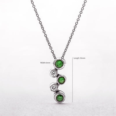 Tiffany & Co.Diamond & Tsavorite Garnet Bubble Pendant in Platinum