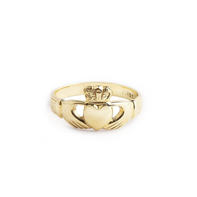 Traditional 10ct Yellow Gold Ladies Claddagh Ring