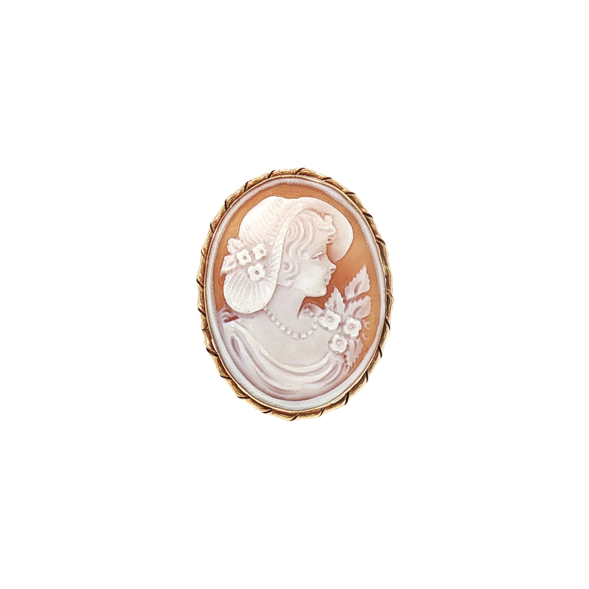 Vintage Cameo Brooch in 9ct Yellow Gold