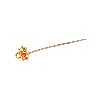 Vintage Knot Tie Pin in 15ct Yellow Gold