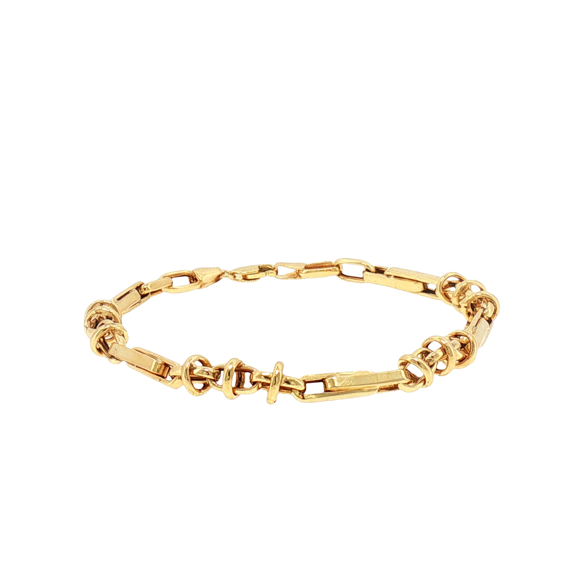 Vintage Trombone Bracelet in 14ct Yellow Gold