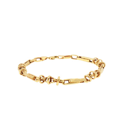 Vintage Trombone Bracelet in 14ct Yellow Gold