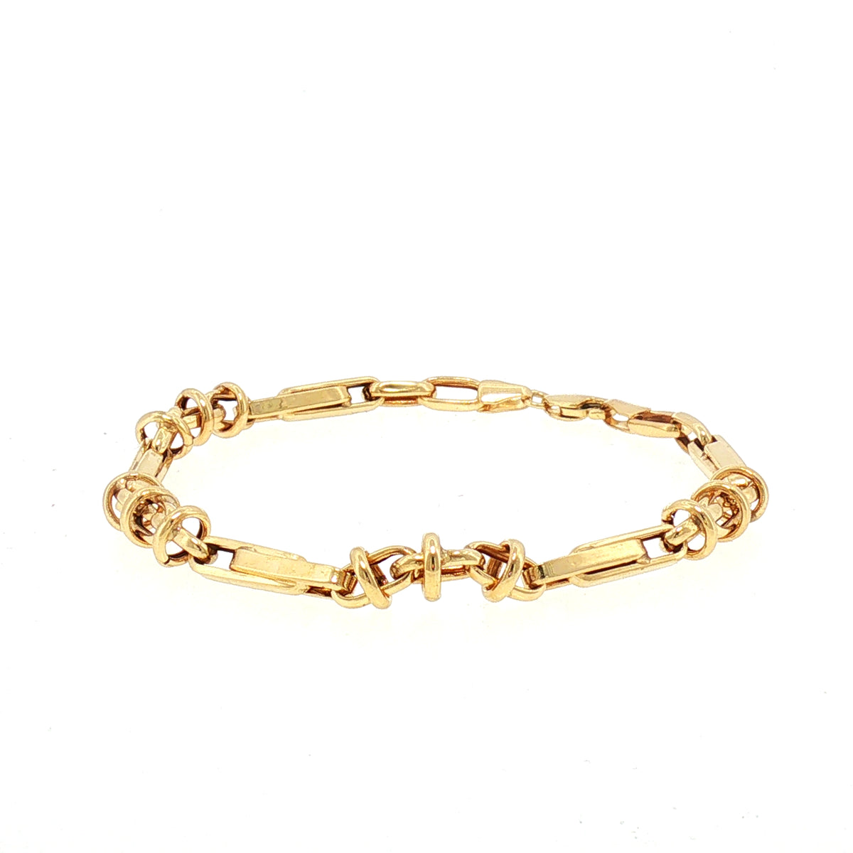 Vintage Trombone Bracelet in 14ct Yellow Gold