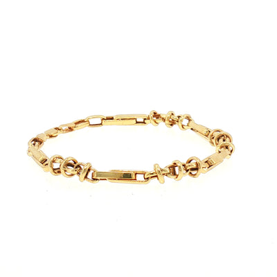 Vintage Trombone Bracelet in 14ct Yellow Gold