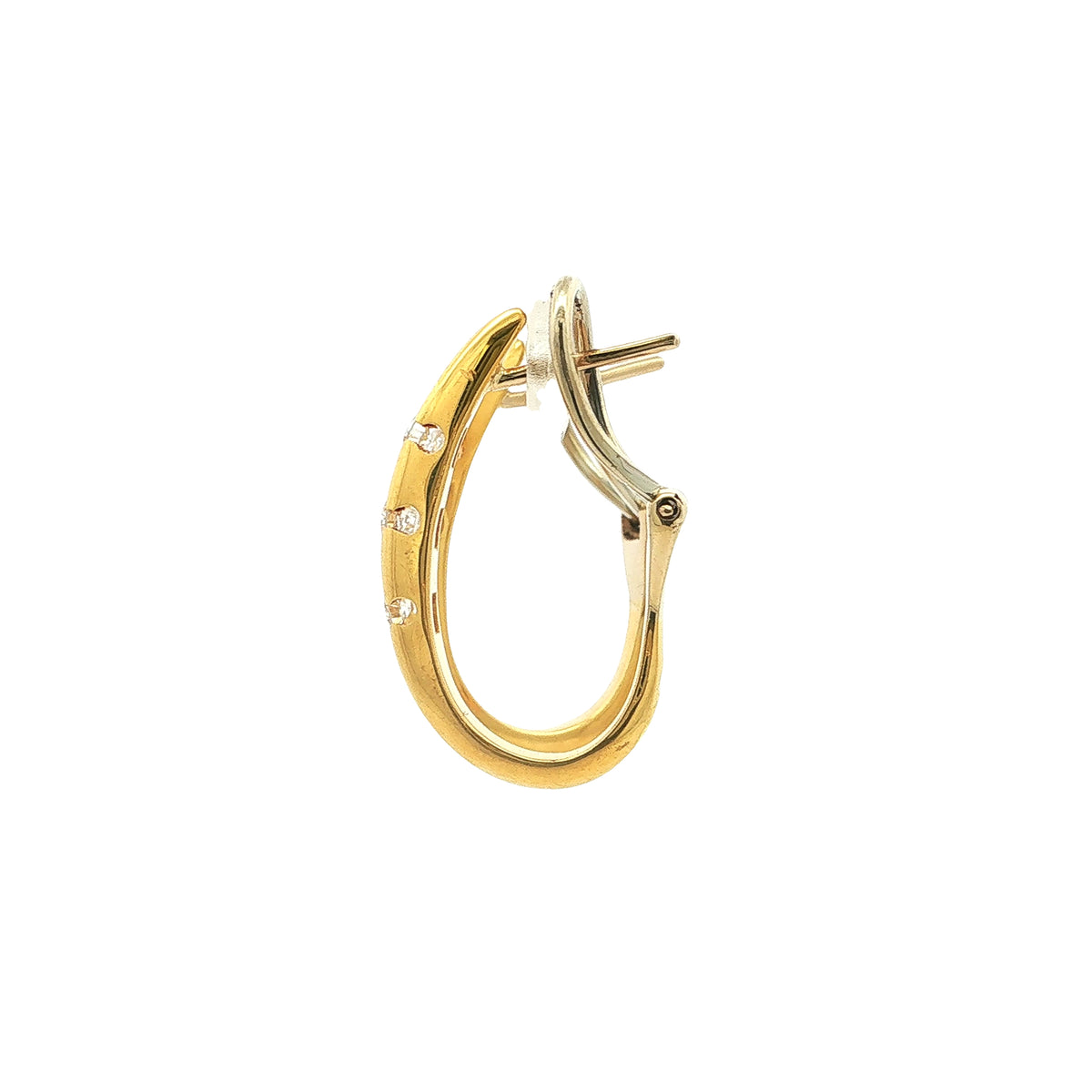 0.40ct Natural Diamond Hoop Earring in 18ct Yellow Gold