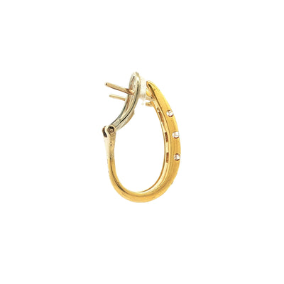 0.40ct Natural Diamond Hoop Earring in 18ct Yellow Gold